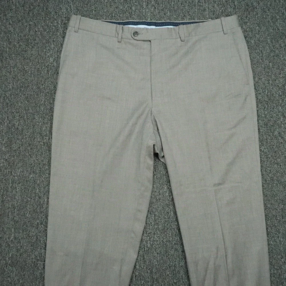 Peter‎ Millar Pants Men 42x31 Gray Wool Chino Trousers Flat Front Straight